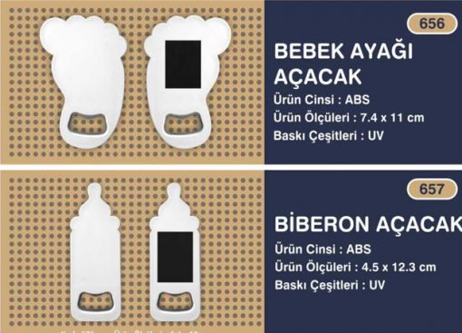  Bedek Ayağı ve Biberon Şeklindeki Magnet Açacak Görselleri